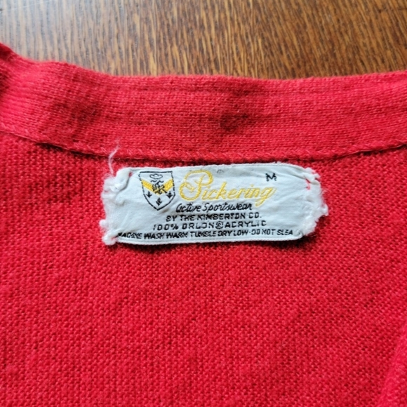 VTG vibrant red cardigan - Picture 3 of 5